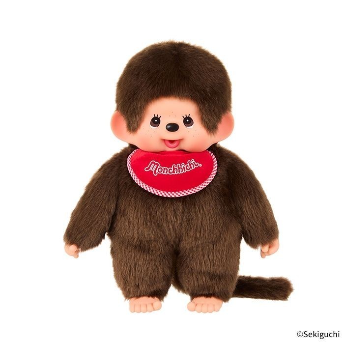 Monchhichi Boy Plush Premium Standard L Size 17.7in Brown Sekiguchi JAPAN
