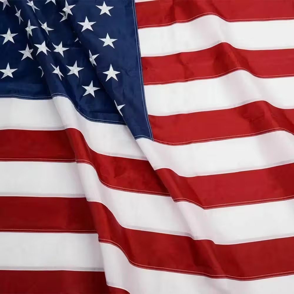8 Ft. X 12 Ft. American Flag Outdoor Heavy-Duty Embroidered Stars USA Flag Sewn