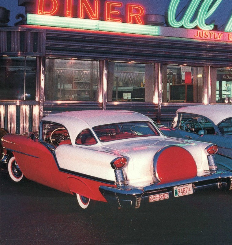 Al Mac’s Diner Restaurant Fall River MA Autos 1957 Oldsmobile Super 88 Postcard