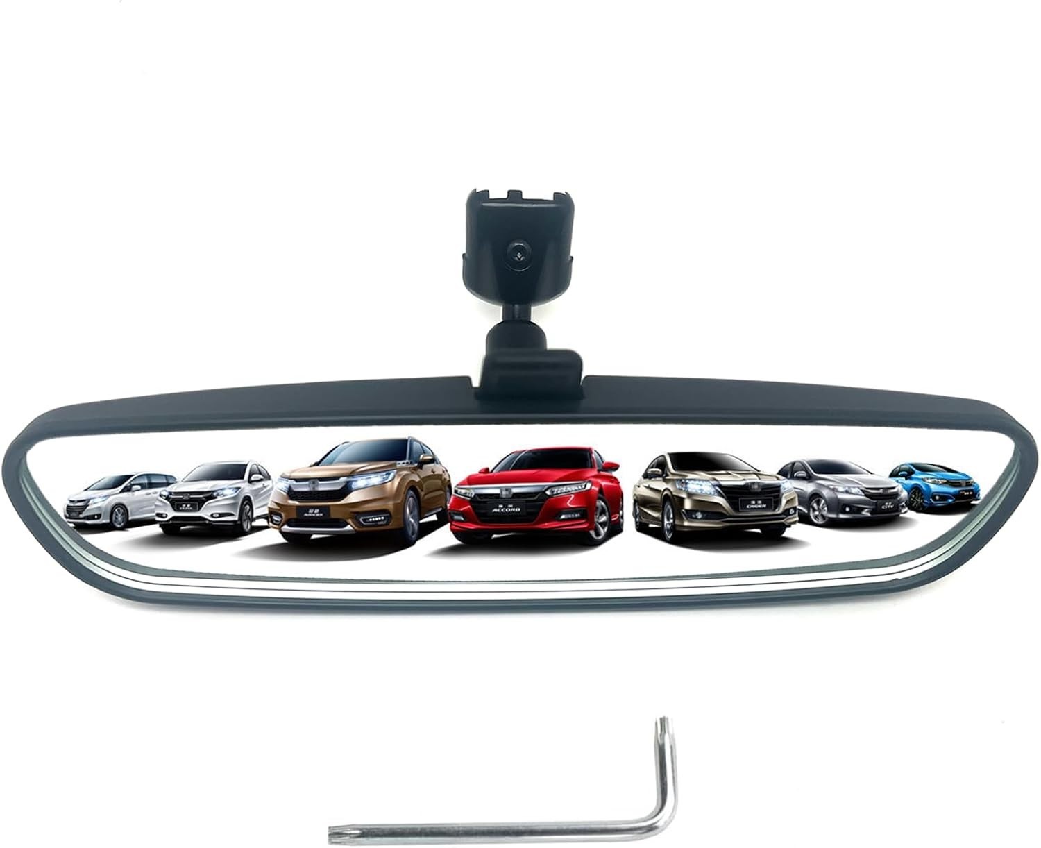 Rear View Mirror Compatible with 2016-2021 Honda Civic,2015-2020 Fit,2016-2022 A