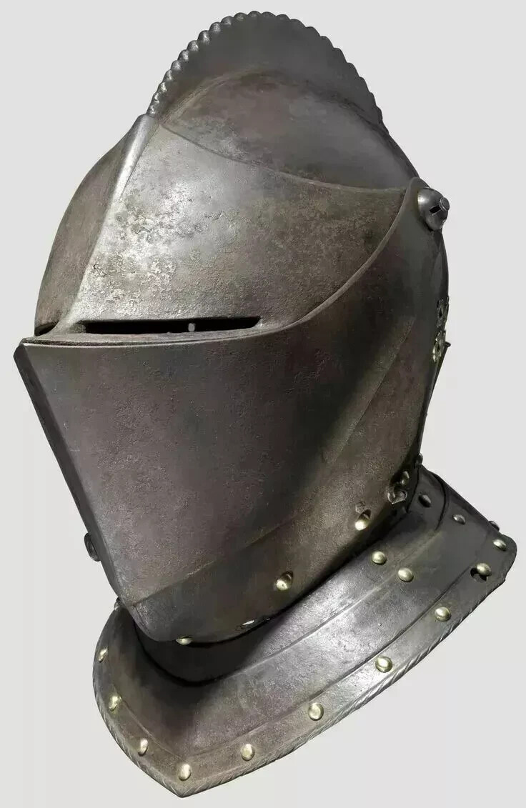 Antique Looking Collectibles Medieval Design Knight Armor Closed Warrior Helmet