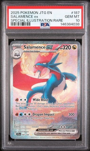 Pokémon TCG Salamence EX Full Art Card Journey Together 187/159 PSA 10