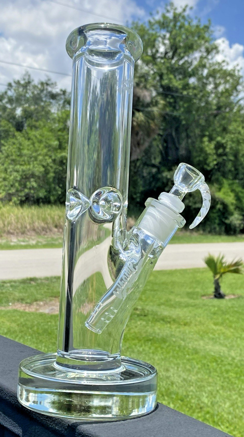 WHOMP IT! 12” Straight Heavy 9mm Thick Glass Bong Hookah W/Custom Downstem /Bowl