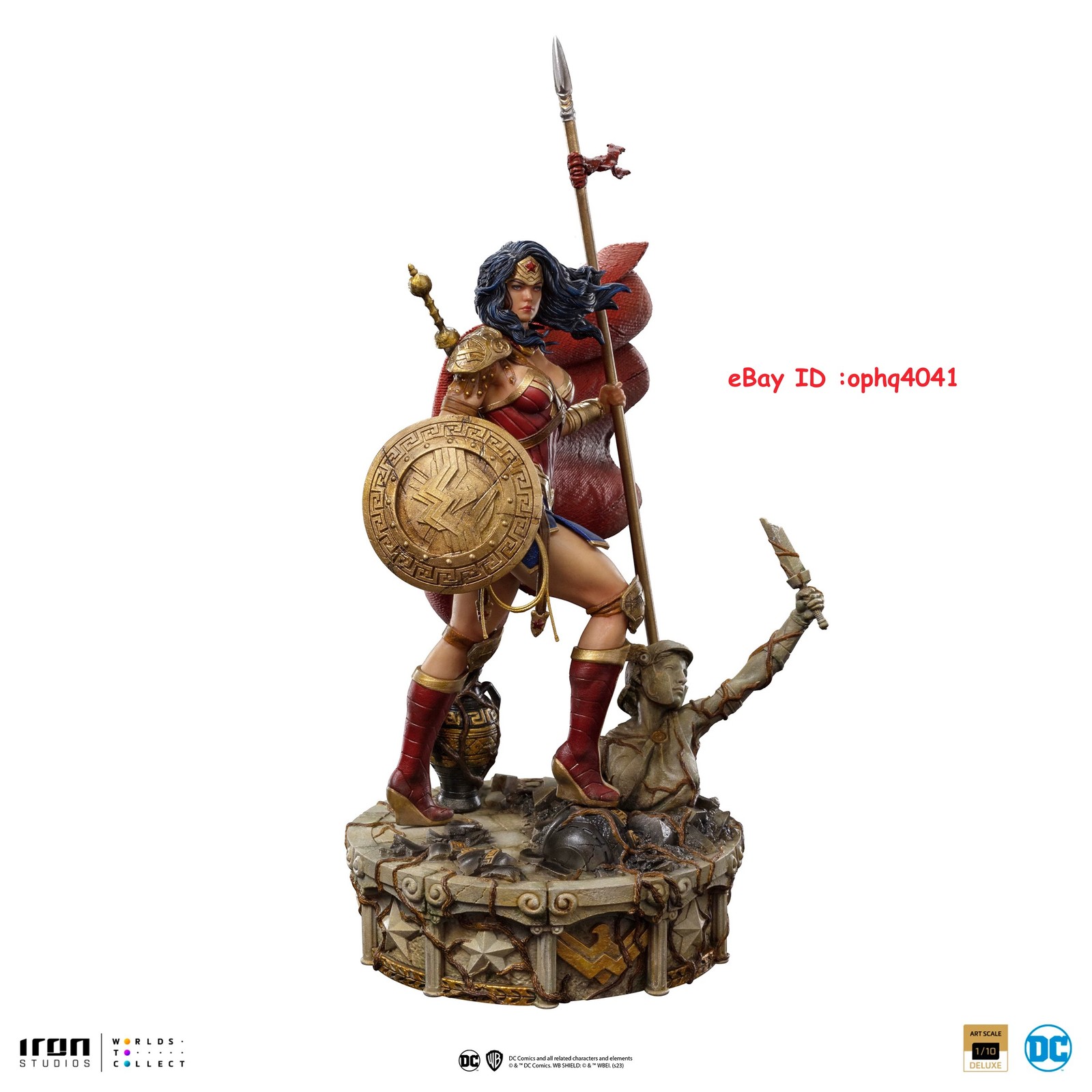 In Stock 1/10 Scale IRON STUDIOS 84023 Wonder Woman Unleashed Statue Figure Gift