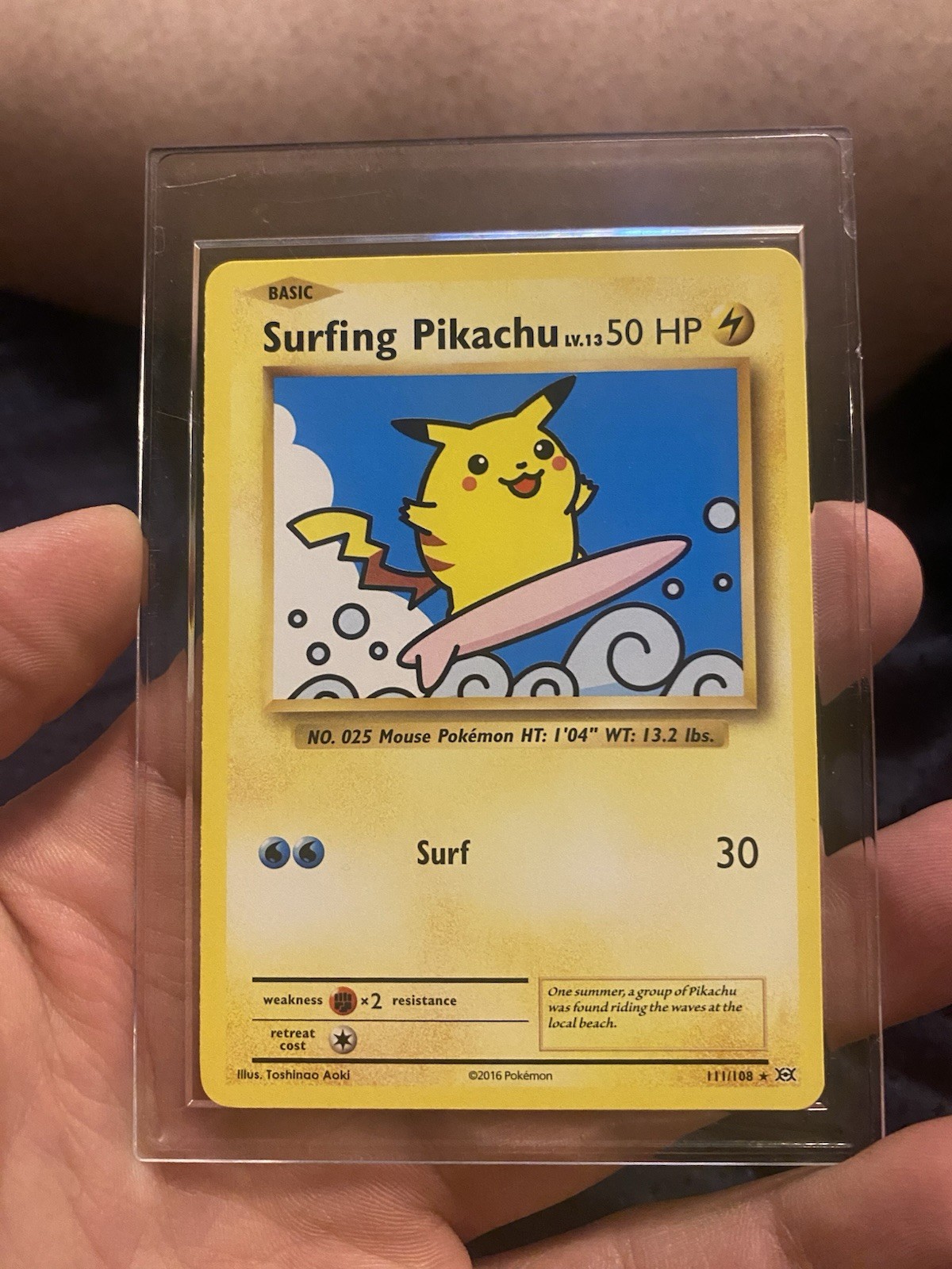 Surfing Pickachu Pokémon Ungraded Excellent Near Mint