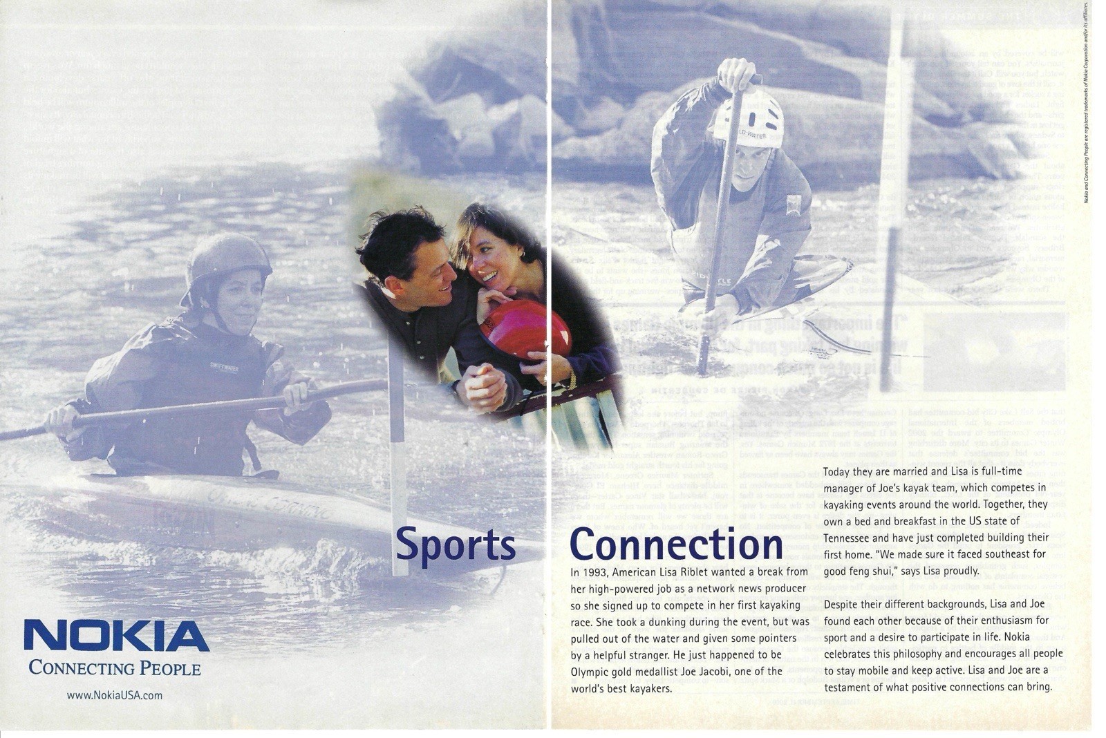 2000 Nokia Cell Phone Technology Sports Connection People Vtg Print Ad/Poster