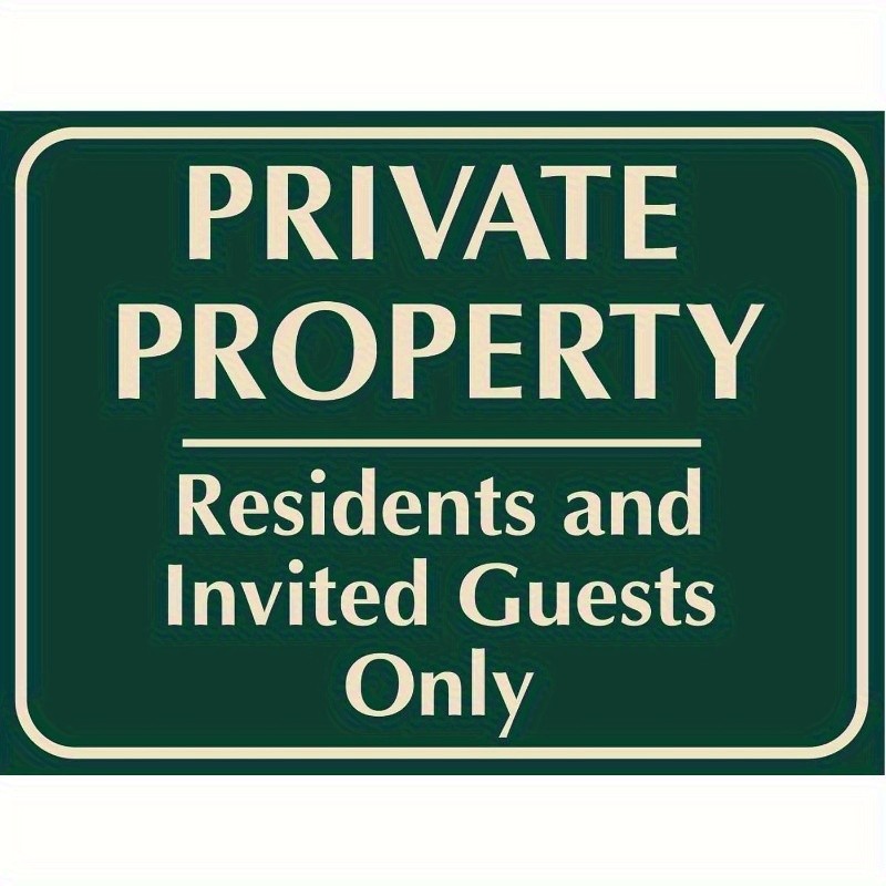 Private Property No Trespassing Green Tin Metal Signs Home Décor 8×12