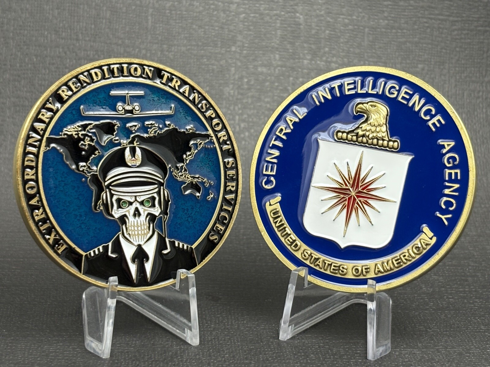 2″ CIA EXTRAORDINARY RENDITION CHALLENGE COIN PSYOPS OPERATIONS SOD COVERT