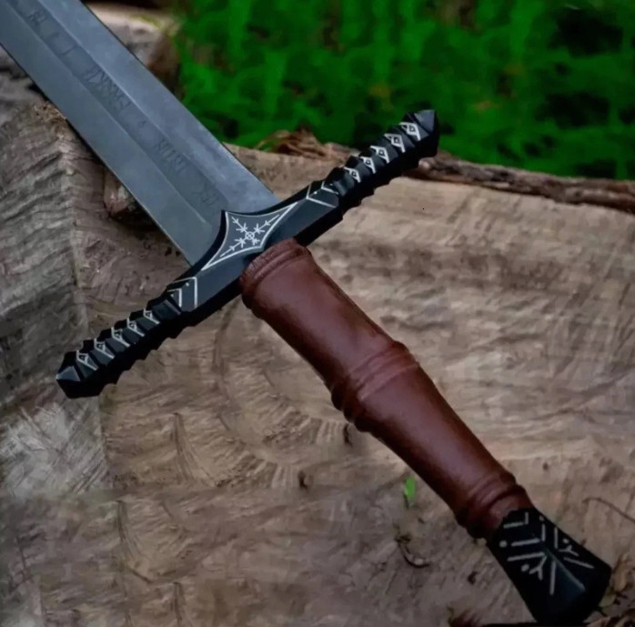 Hand Forged Carbon Steel Viking Sword Battle Ready Medieval Sword With Scabbard,