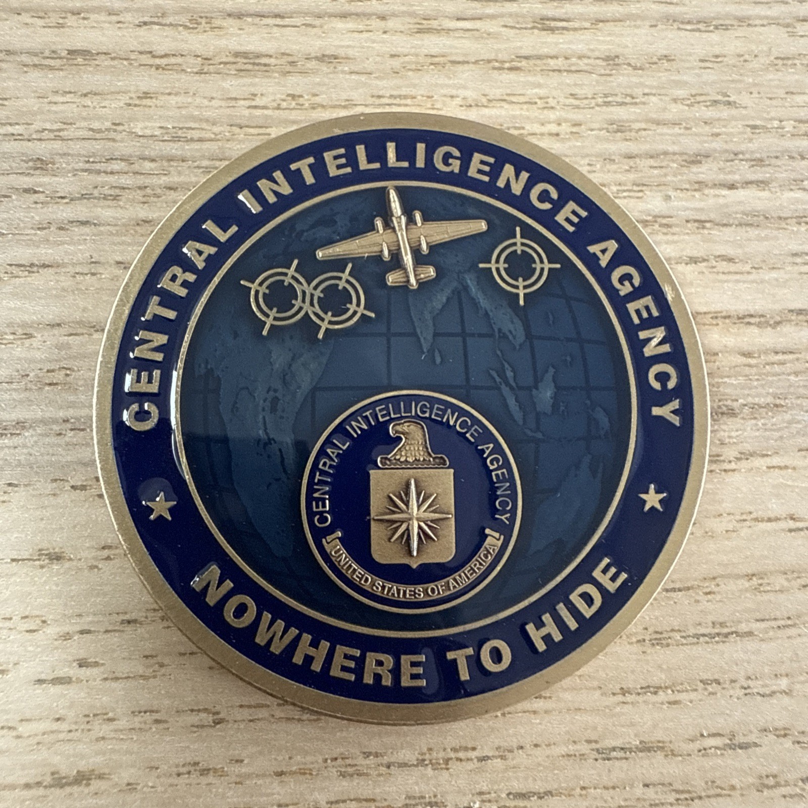 CIA U2 Spy Plane CHALLENGE COIN – Central Intelligence Agency “Nowhere To Hide”