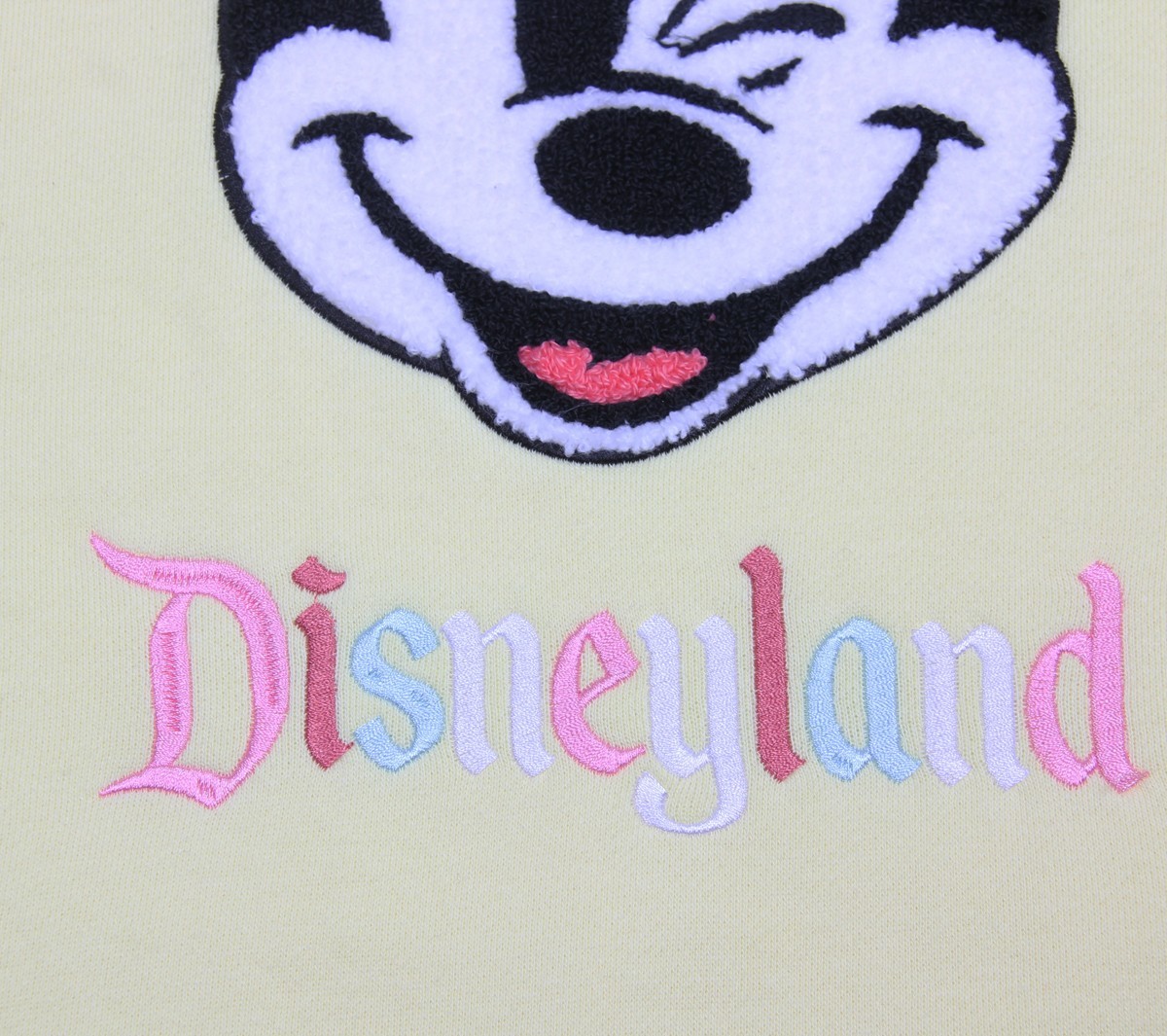 Disneyland Mickey Mouse Pullover Sweatshirt Oversized For Adults Yellow