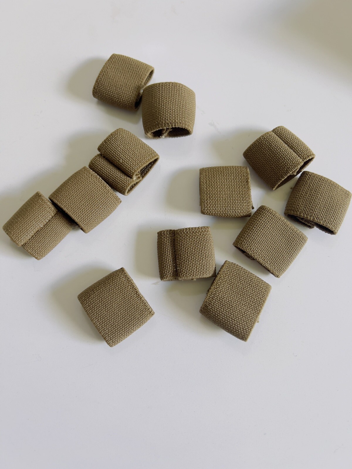 x12 Elastic 1″ Webbing Strap Keepers Coyote Brown USMC FILBE