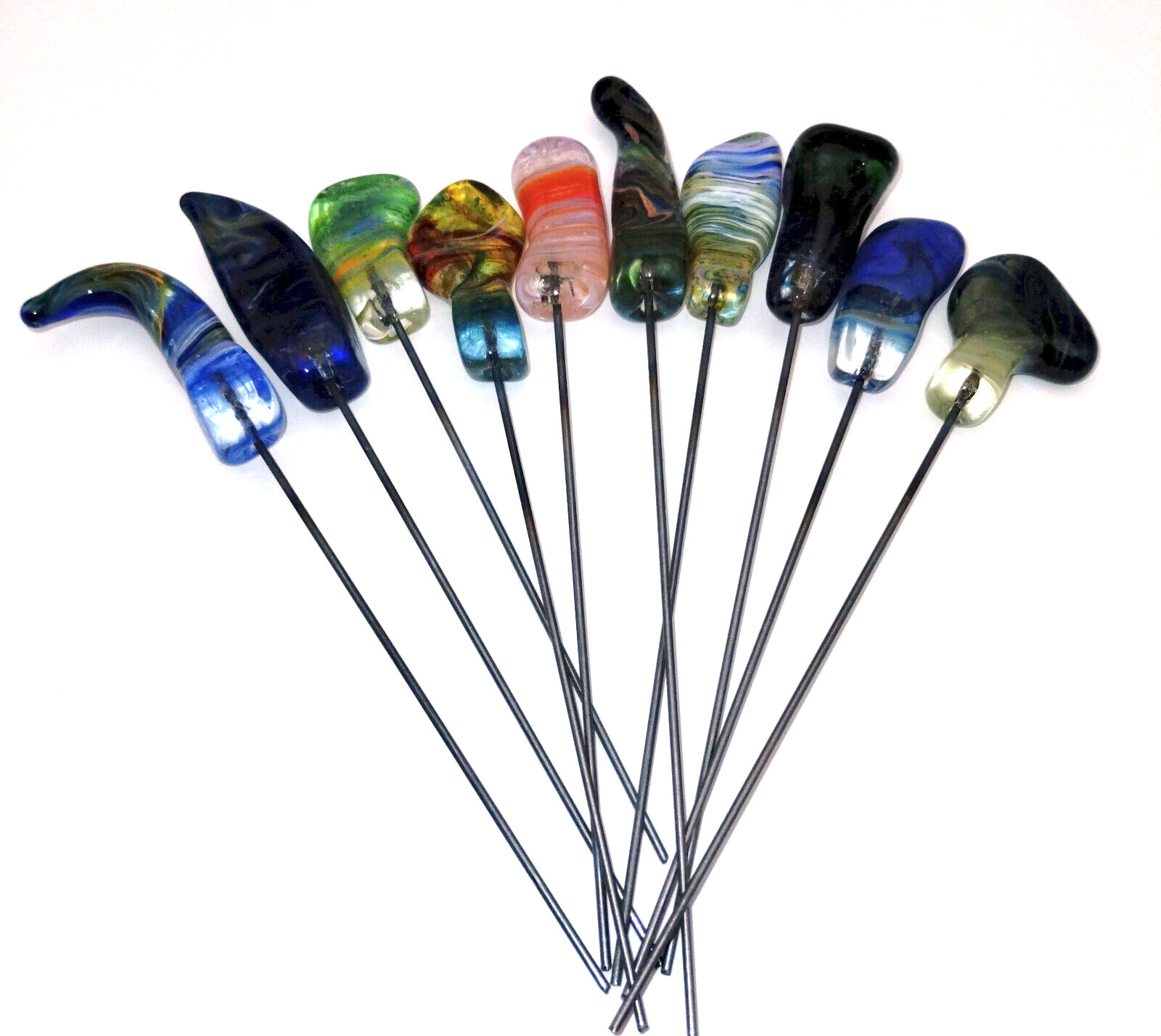2 Pack Multicolored Glass Bowl Poker/Pipe Cleaner USA