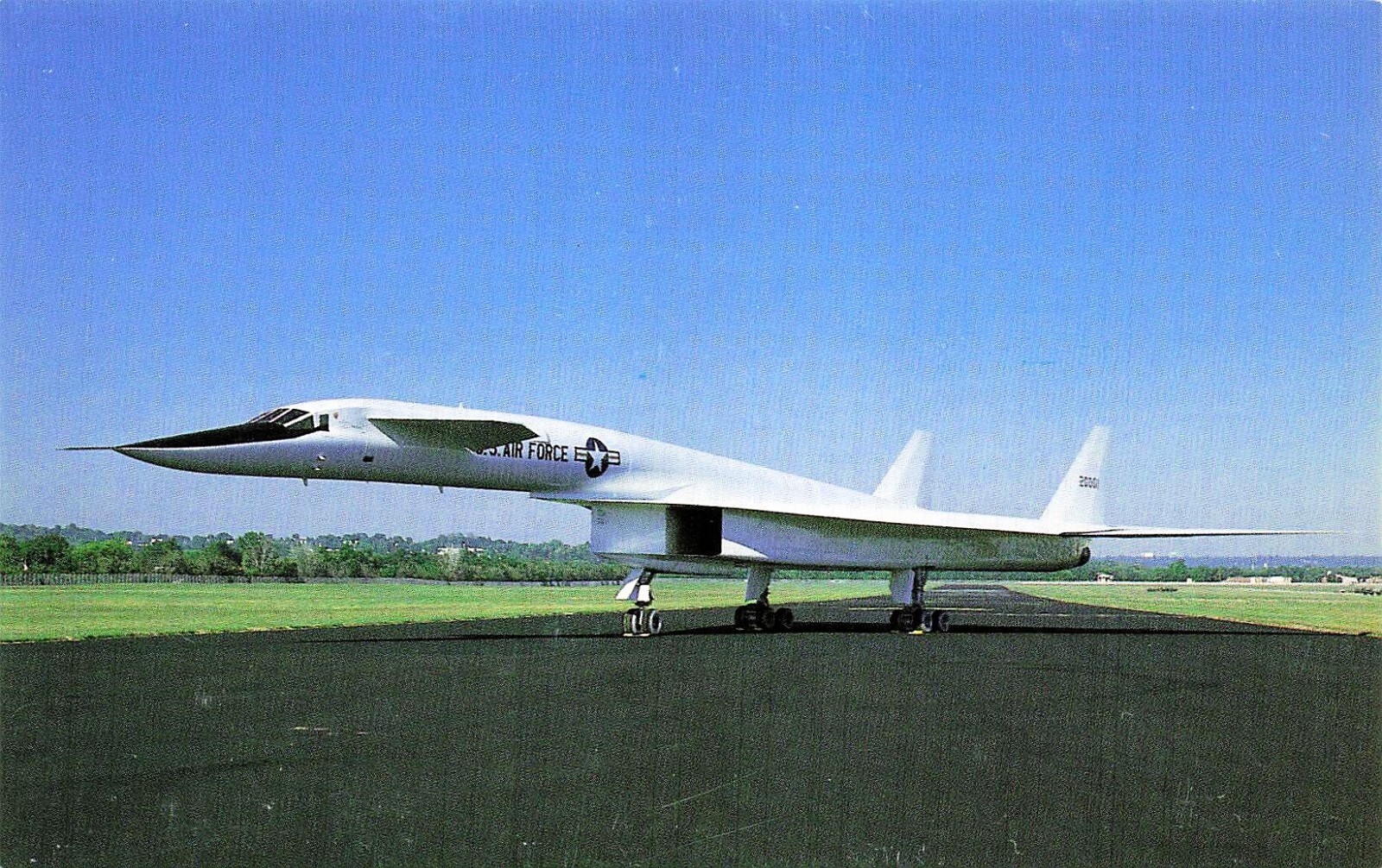 North American XB-70 Valkyrie Palmdale Air Force Plant 42 Base Vtg Postcard E33