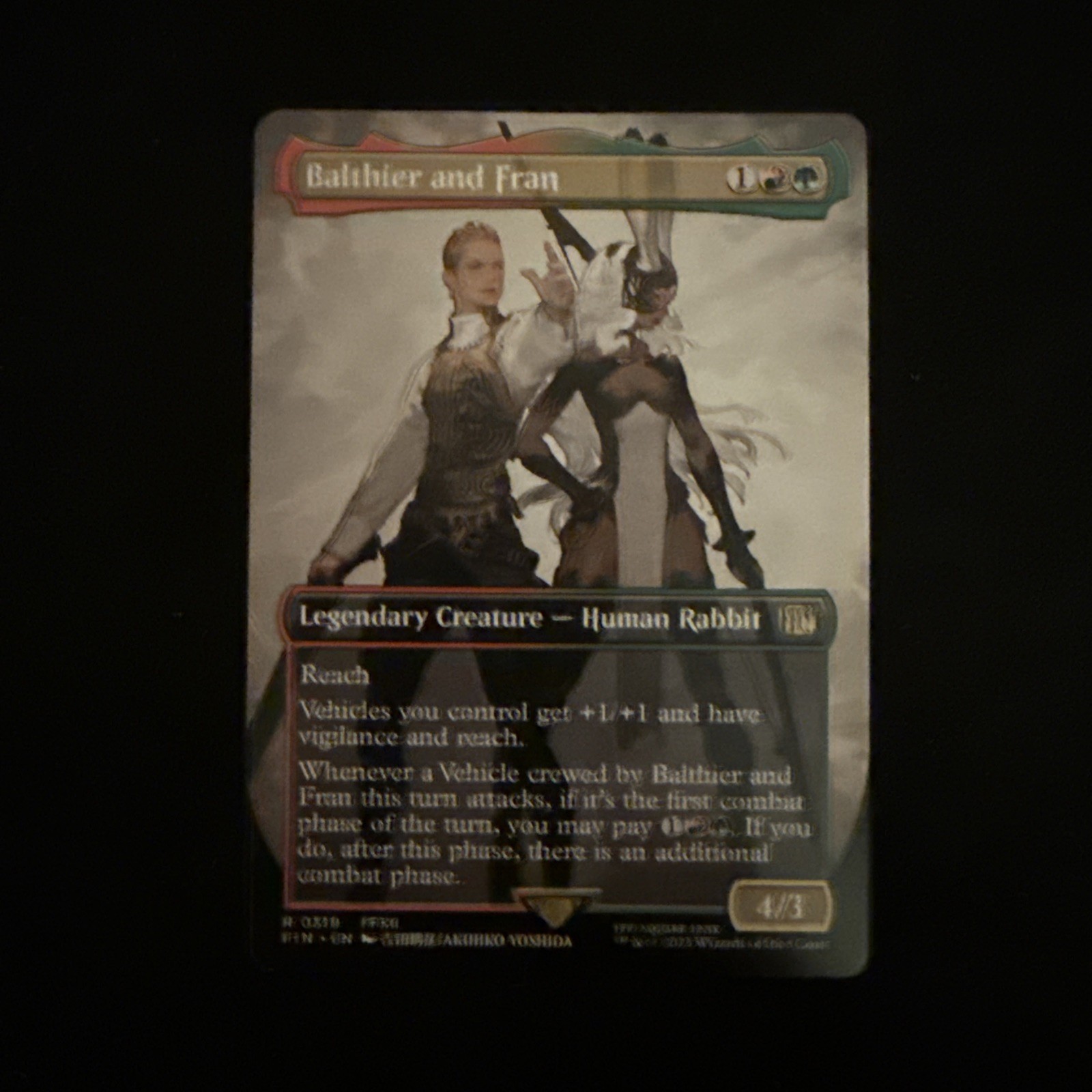 Magic MTG Final Fantasy Balthier and Fran #319 NON-FOIL Borderless Rare