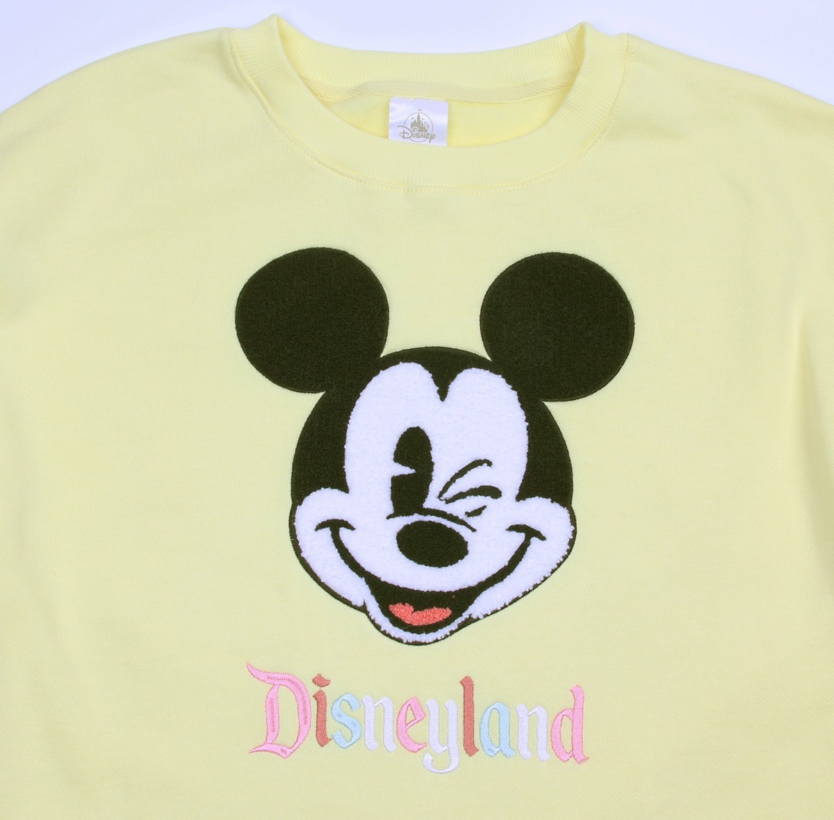 Disneyland Mickey Mouse Pullover Sweatshirt Oversized For Adults Yellow