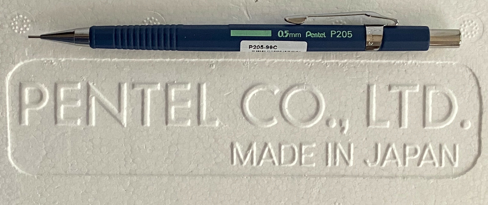 Pentel Sharp P205-99C Matte Painted Night Blue, Lt. Green Printing 0.5 mm Pencil