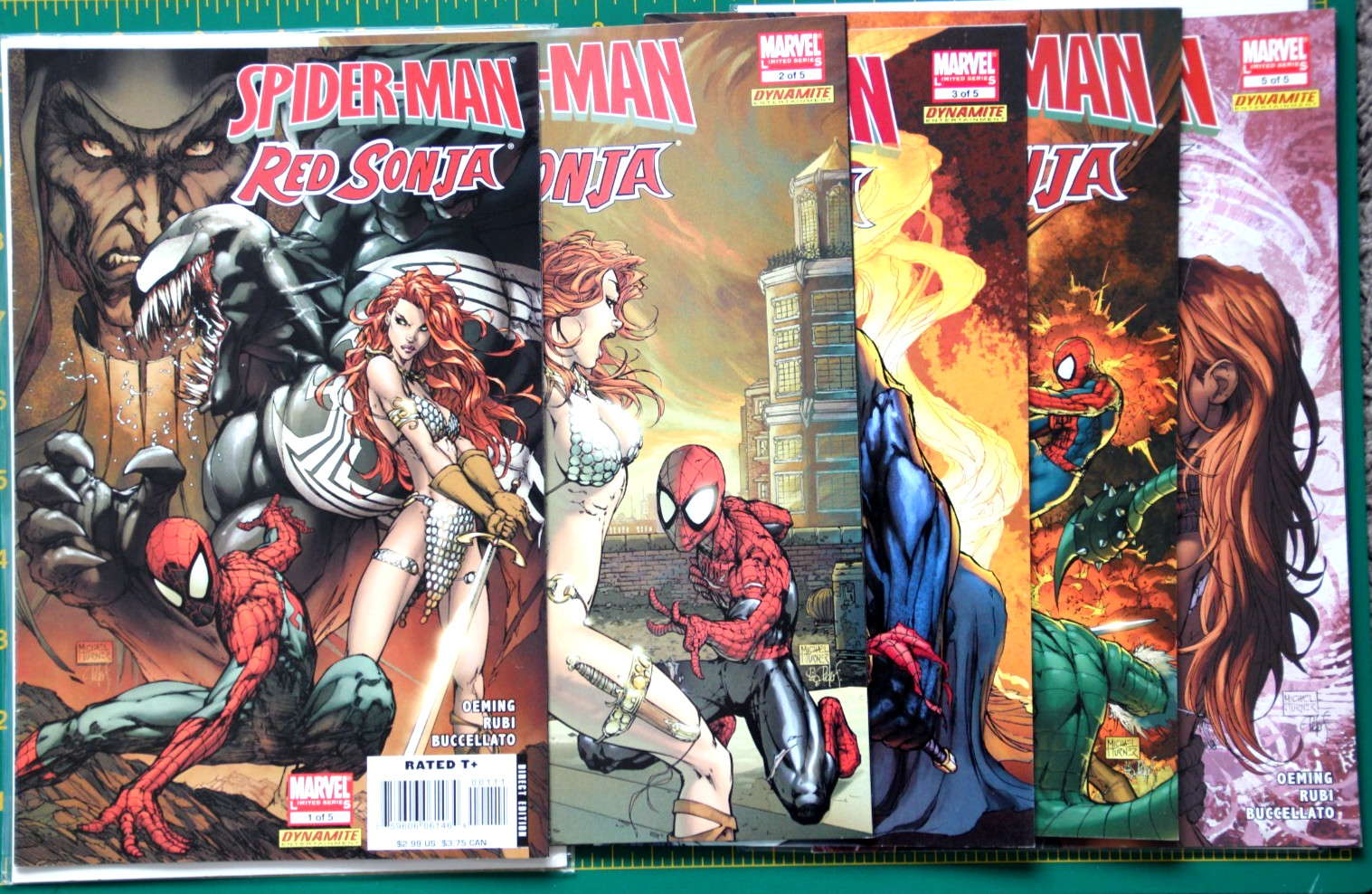 Spider-Man Red Sonja (2007) Complete Marvel Dynamite #1 2 3 4 5