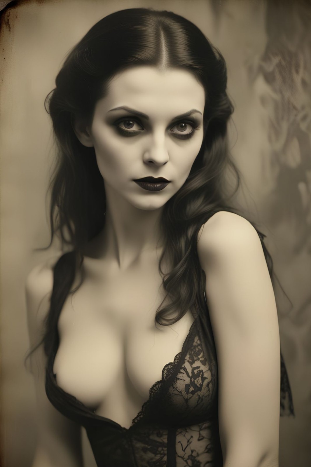 Gothic Vampire Woman Portrait Glamour Pin-Up Photo Print 4×6