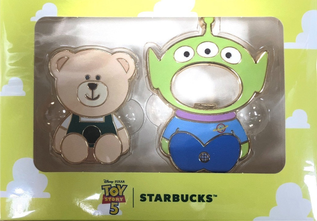 Starbucks Korea Toy Story Alien Forky Bearista Magnet Bottle Opener Set Limited