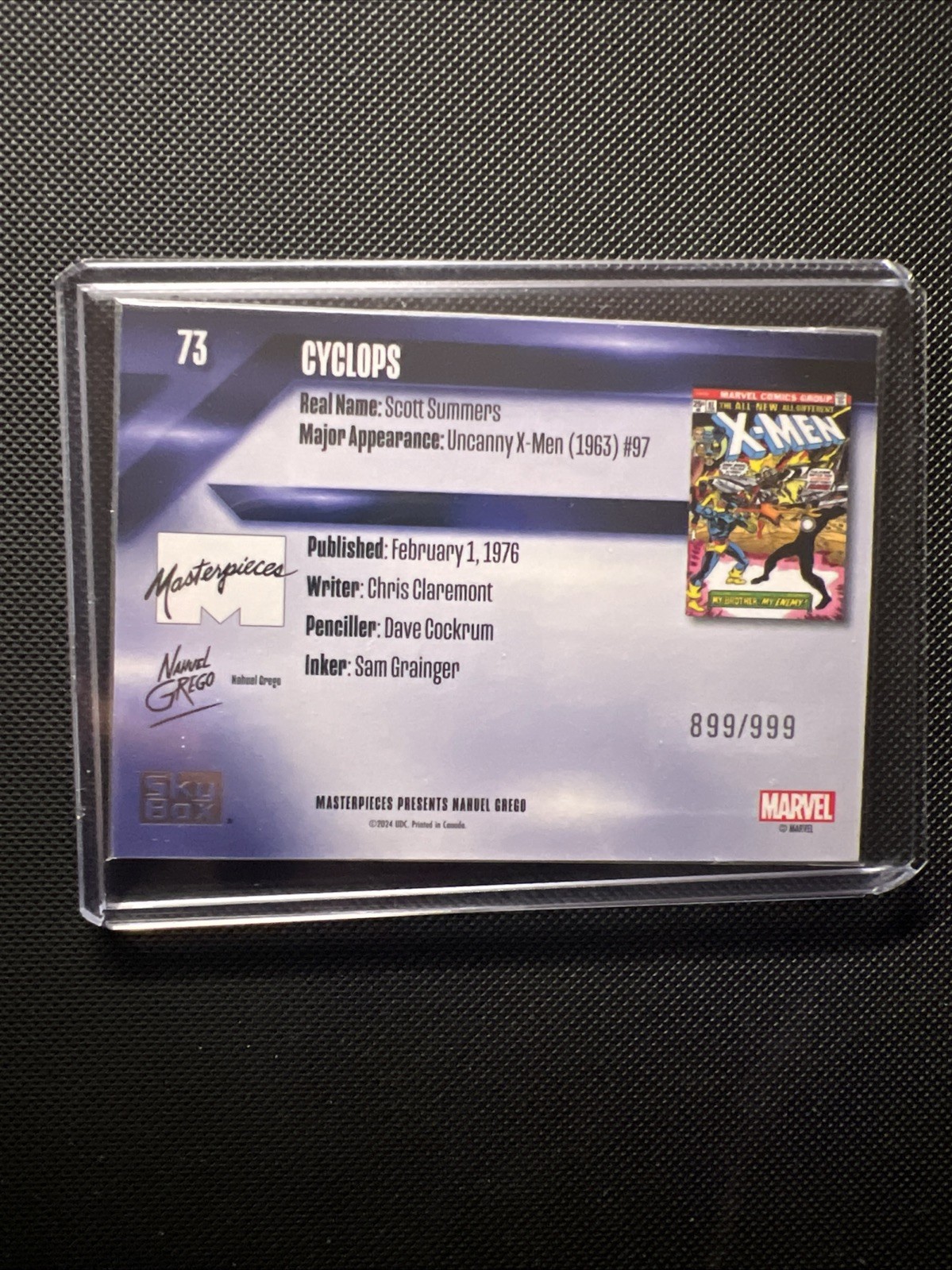 2024 Marvel Masterpieces Grego Cyclops #73