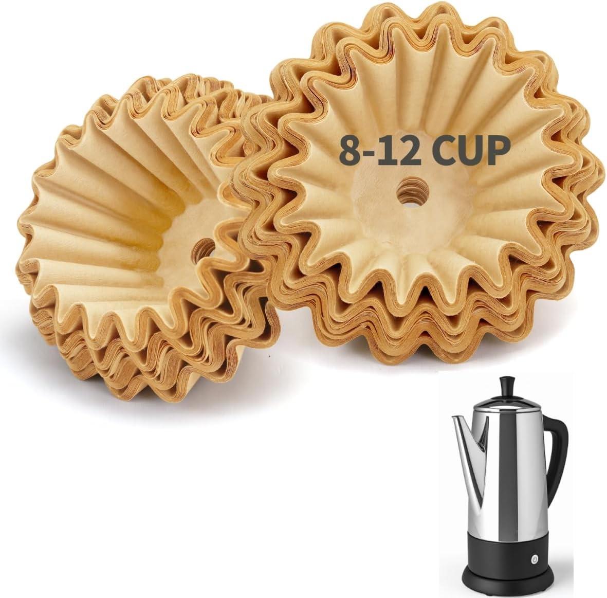 100pcs Percolator Coffee Filters Compatible with Elite Gourmet 12cup Electric
