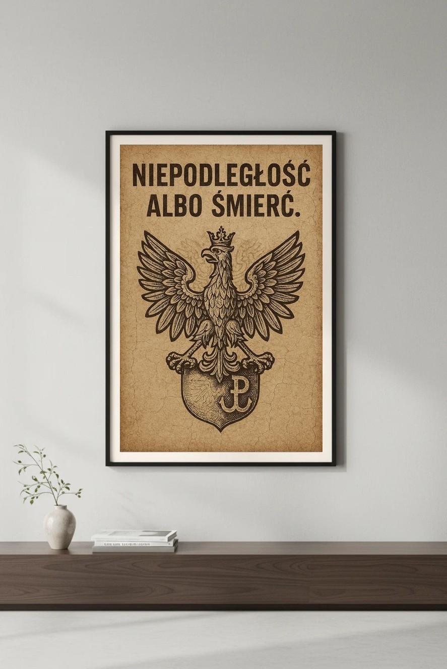 Polish Independence 🇵🇱 Poster ‘Niepodległość albo Śmierć’ – 16×24” – Early