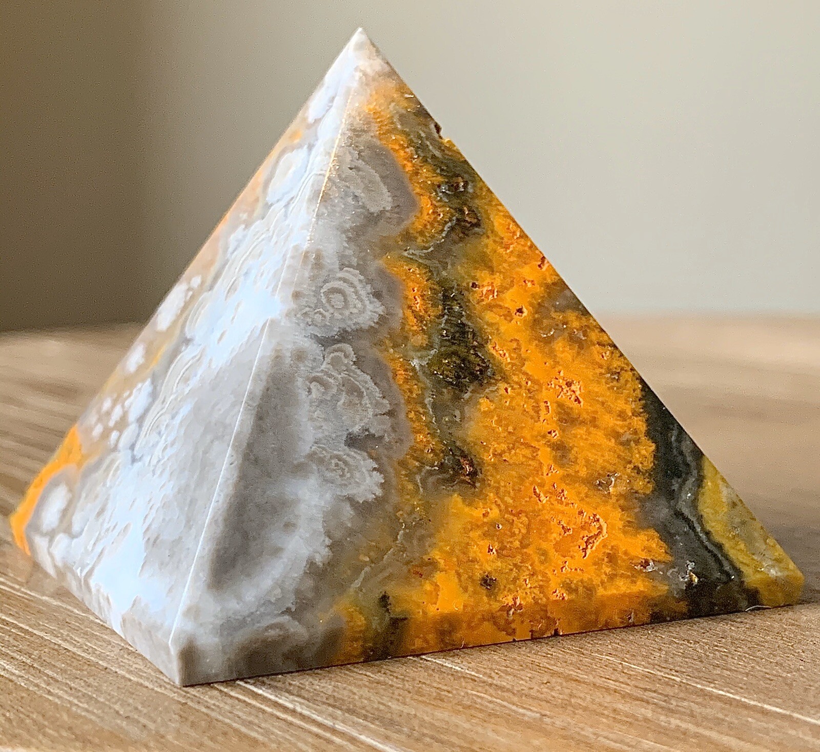 Bumblebee Jasper Pyramid Crystal From Indonesia 4.7oz