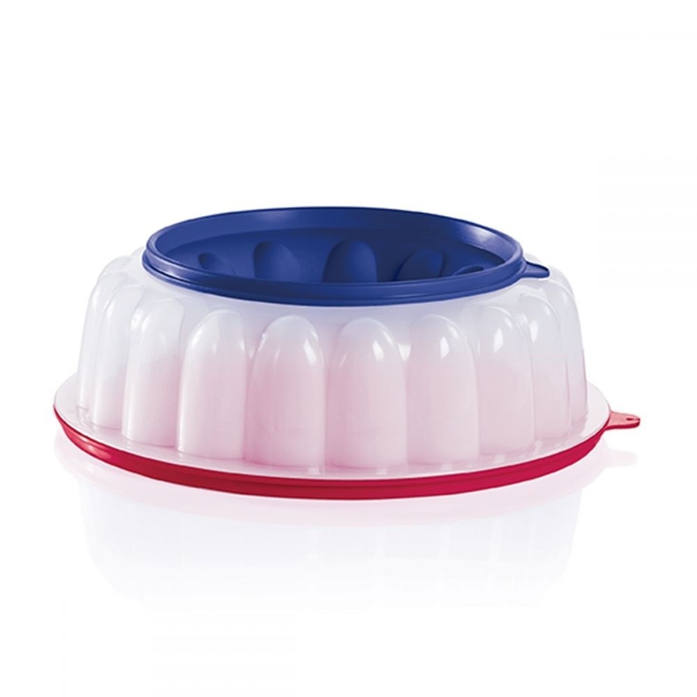 Tupperware JELLO-RING RED WHITE & BLUE COLORED DESSERT JEL-RING MOLD NEW