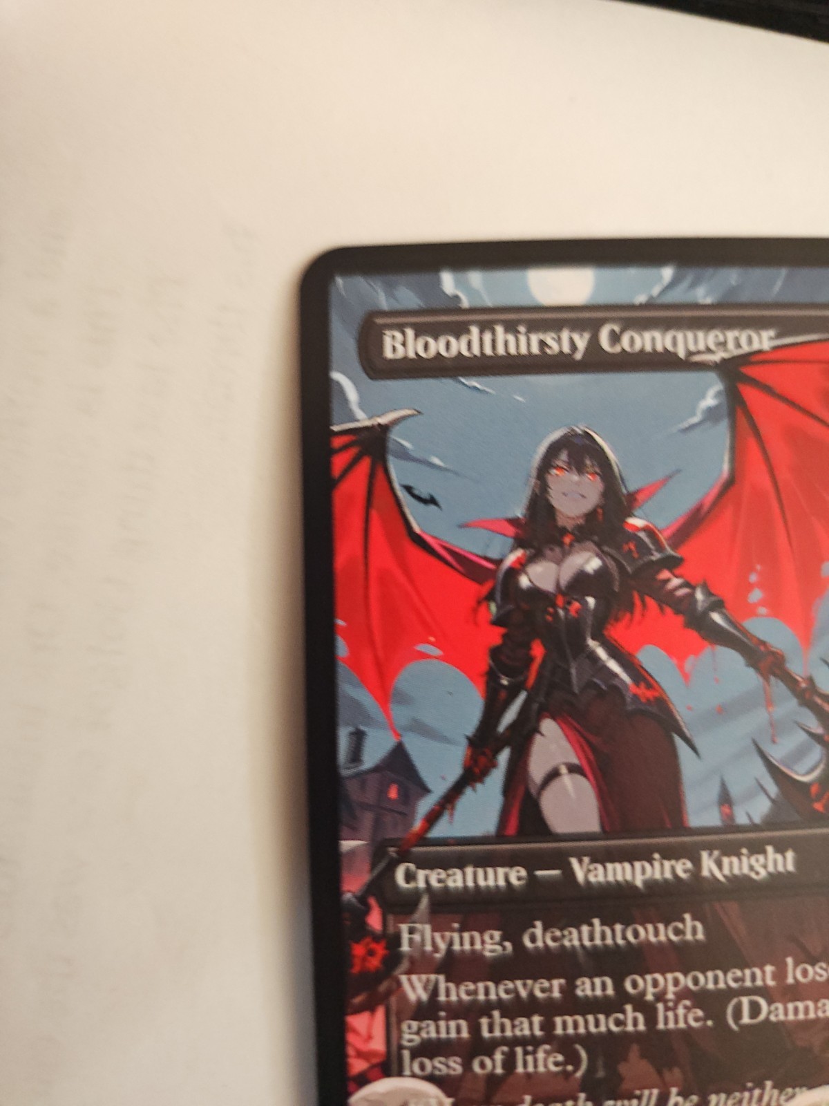 Bloodthirsty Conqueror PROXY Card with Custom Fantasy Anime Art Design