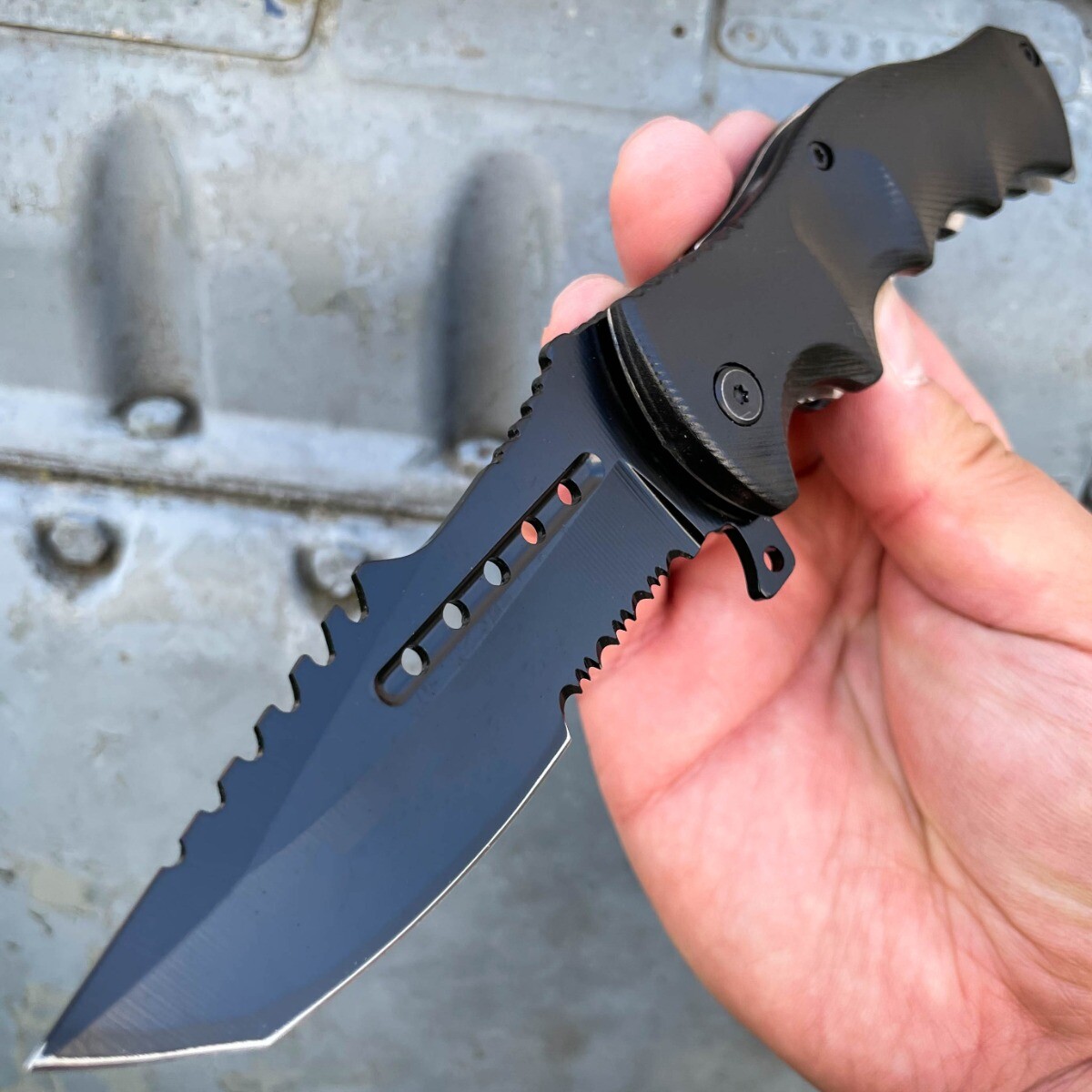 8.5” CSGO Tactical Spring Assisted Open Blade Folding Pocket Knife Hunting Knife