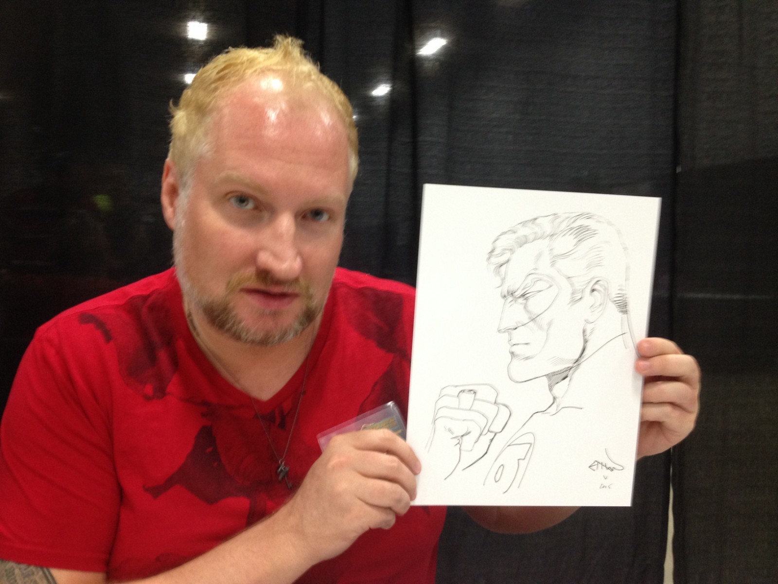 Ethan Van Sciver – Original Comic Art Drawing Sketch Signed 2015 US Comics Theme