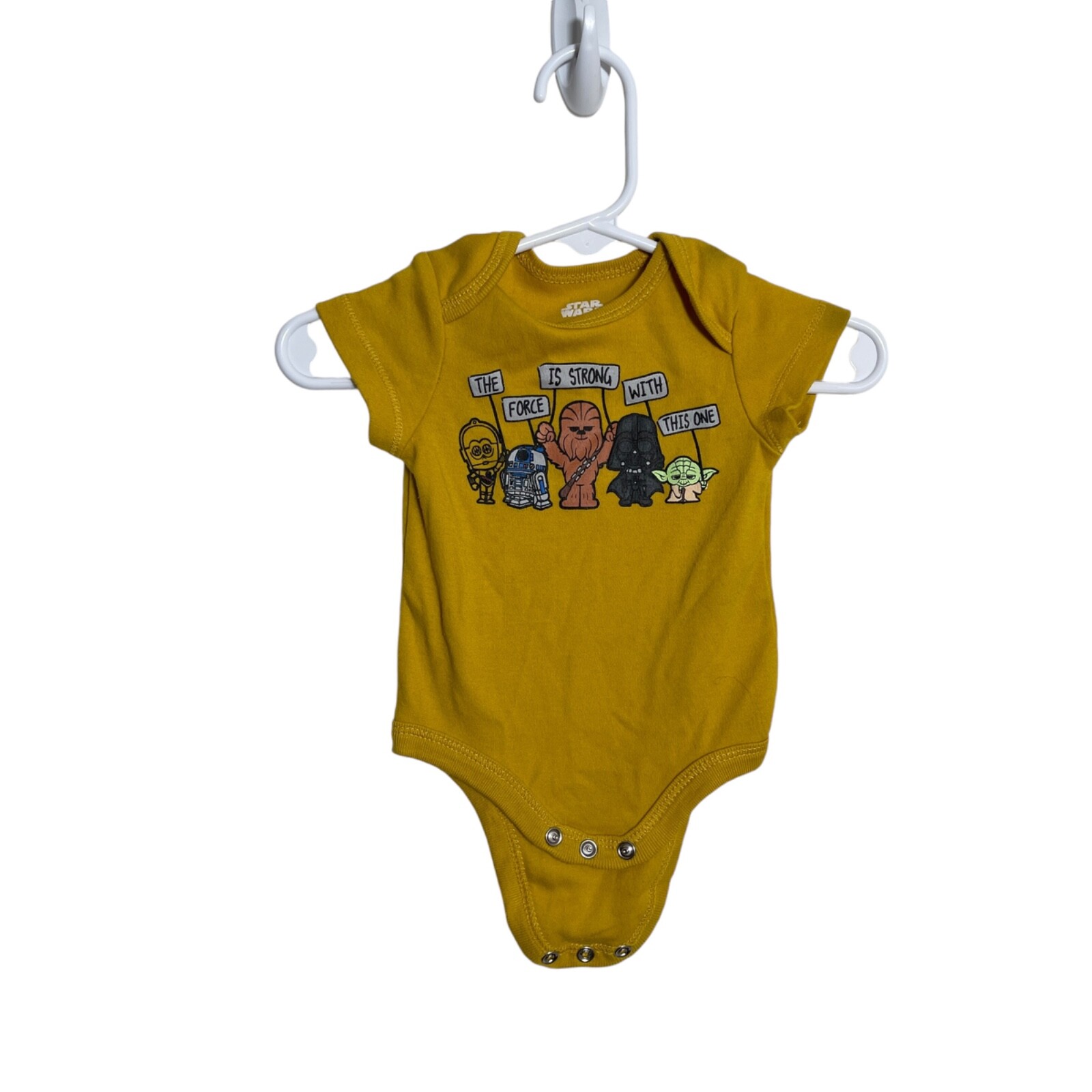 Disney Star Wars Force Shirt Baby Newborn Yellow