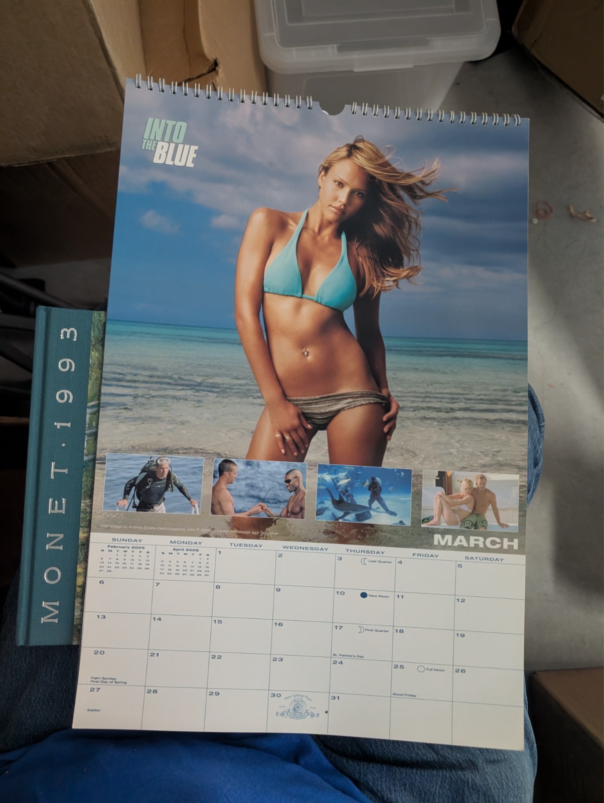 INTO THE BLUE 2005 CALENDAR, great condition, SEXY JESSICA ALBA