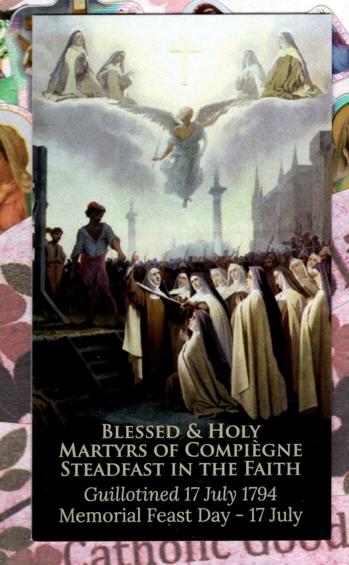 Blessed & Holy Martyrs of Compiegne (2″ x 3 1/2″) Heavy Paperstock Holy Card