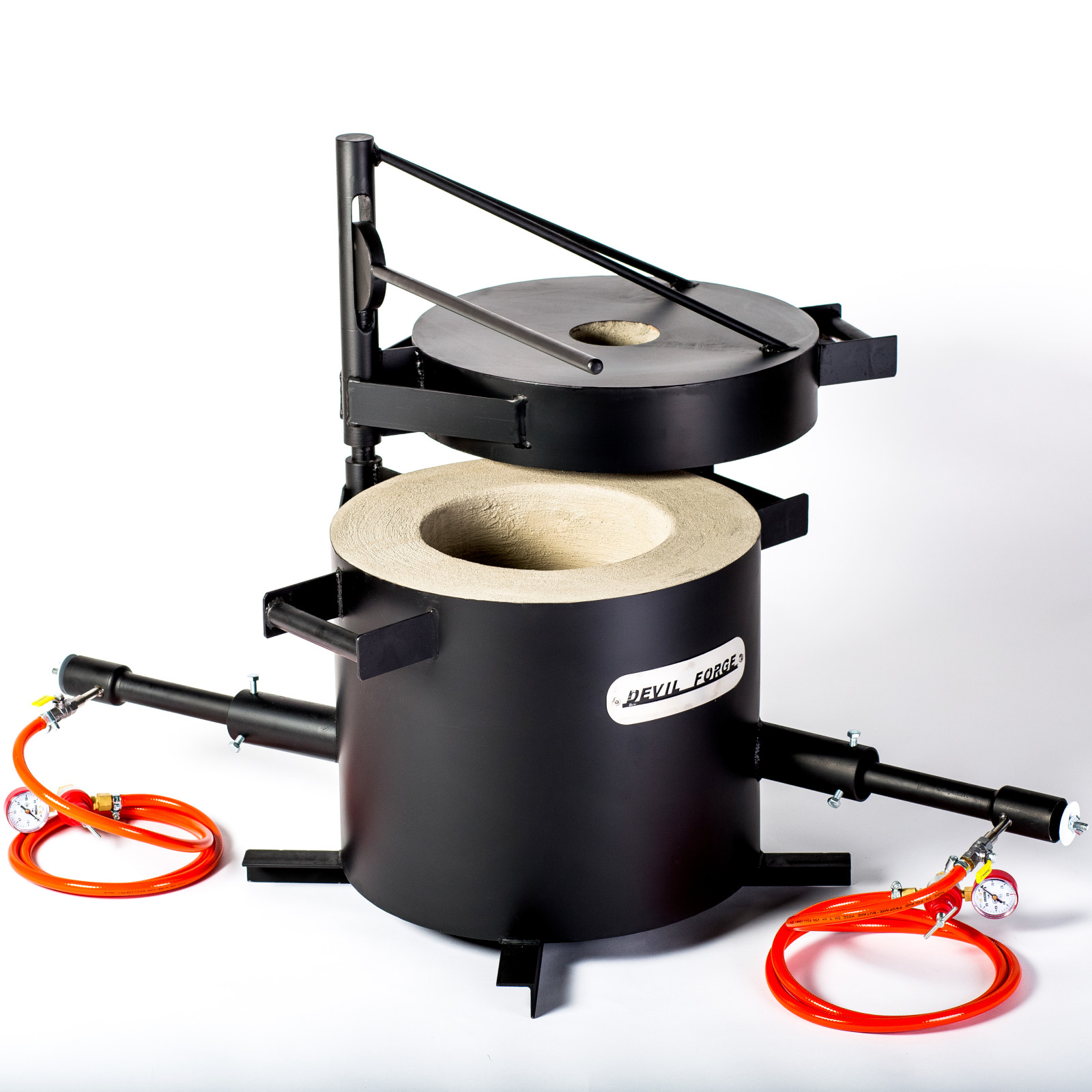 DEVIL-FORGE FB3H–20KG Gas Propane Melting Furnace Forge Burner +Crucible USA