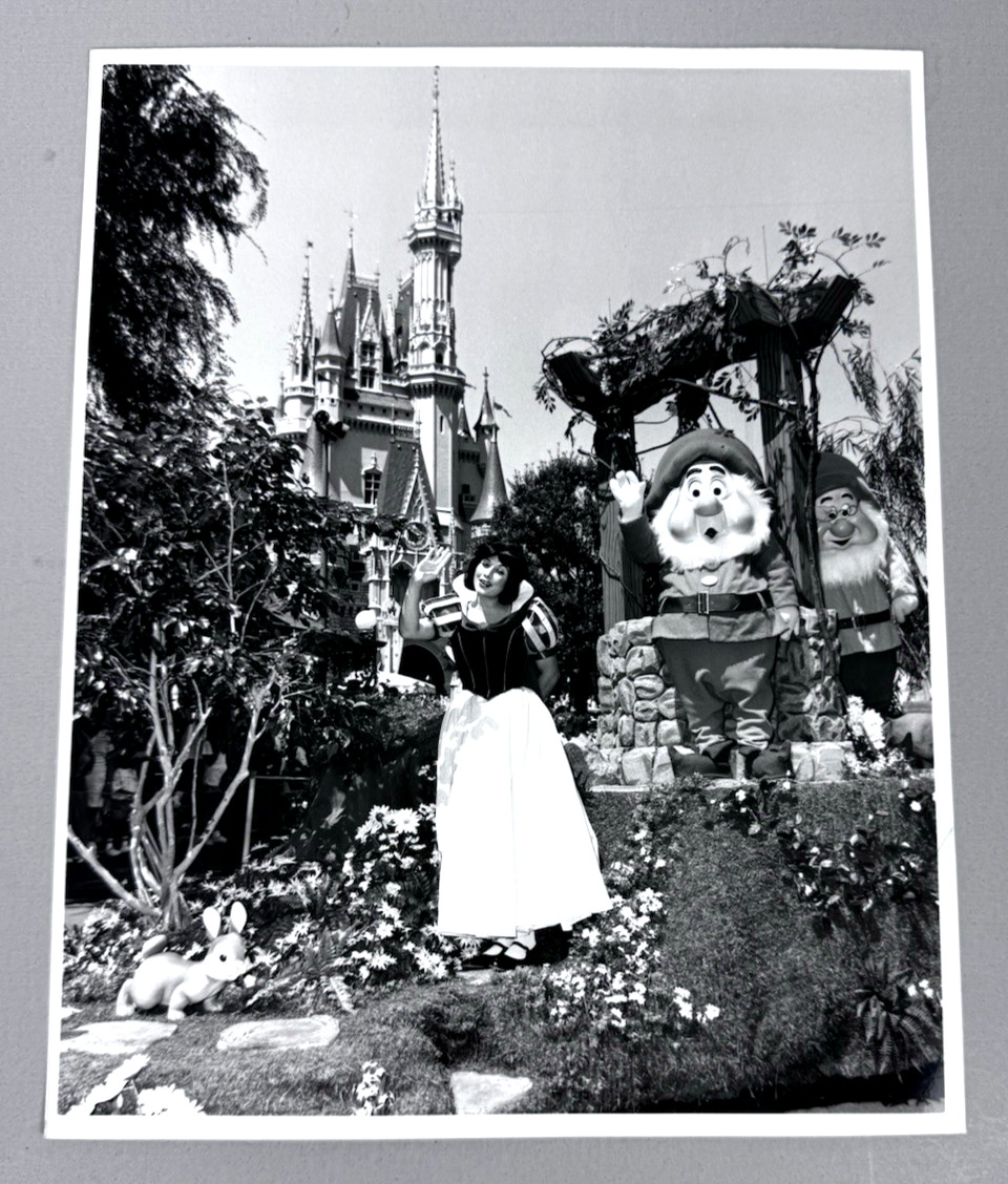 Disney 50th Anniversary Castle Snow White Dwarfs 1987 Original Press Photo