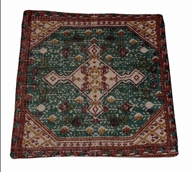 Surya Jute 18″ x 18″ Square Pillow Cover Shame W / Zipper Boho #4 Fun