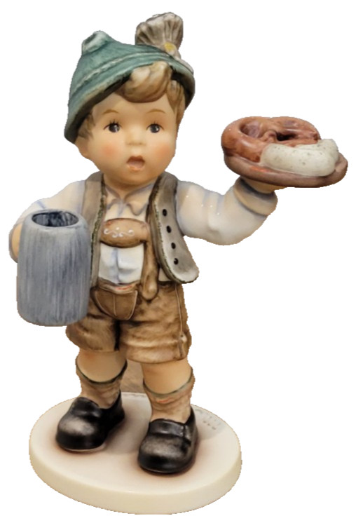 Hummel Country Figurine First Issue 2344 Sausage Pretzel 6″ Germany With Box