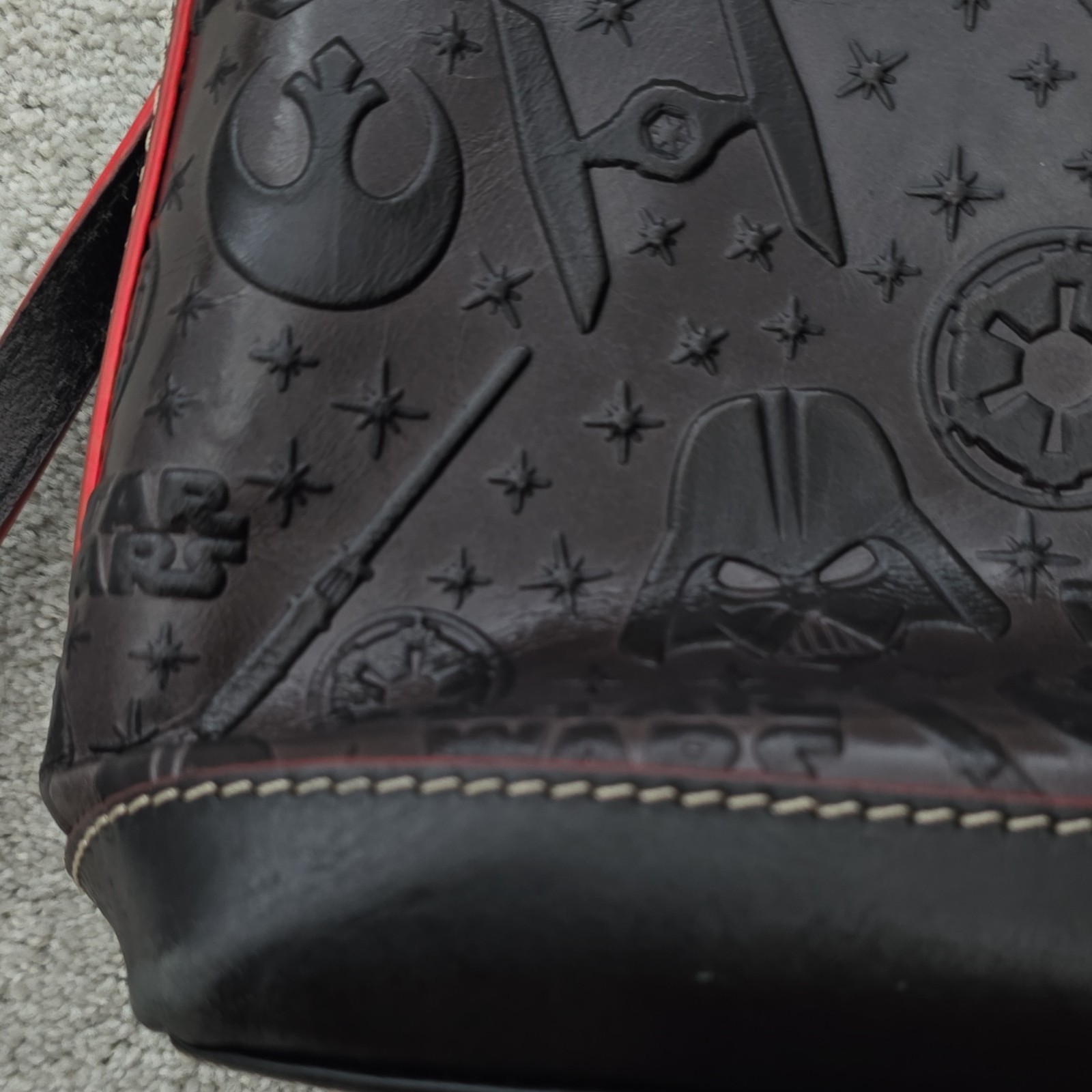 Dooney & Bourke Star Wars Dark Side Embossed Crossbody Bag Black/Red