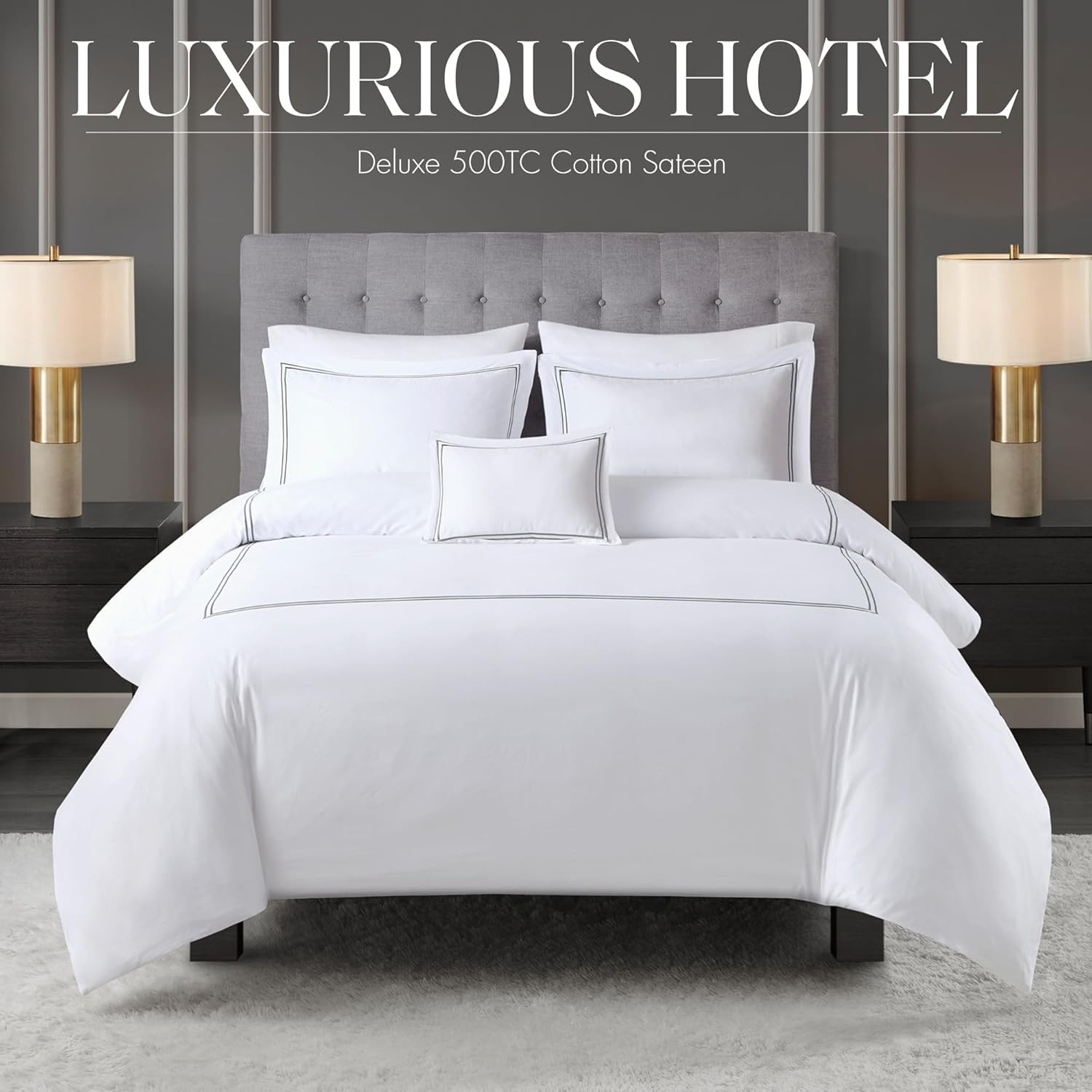 FRETTE ONE BOURDON Cal King Percale Sheet Set 4pc