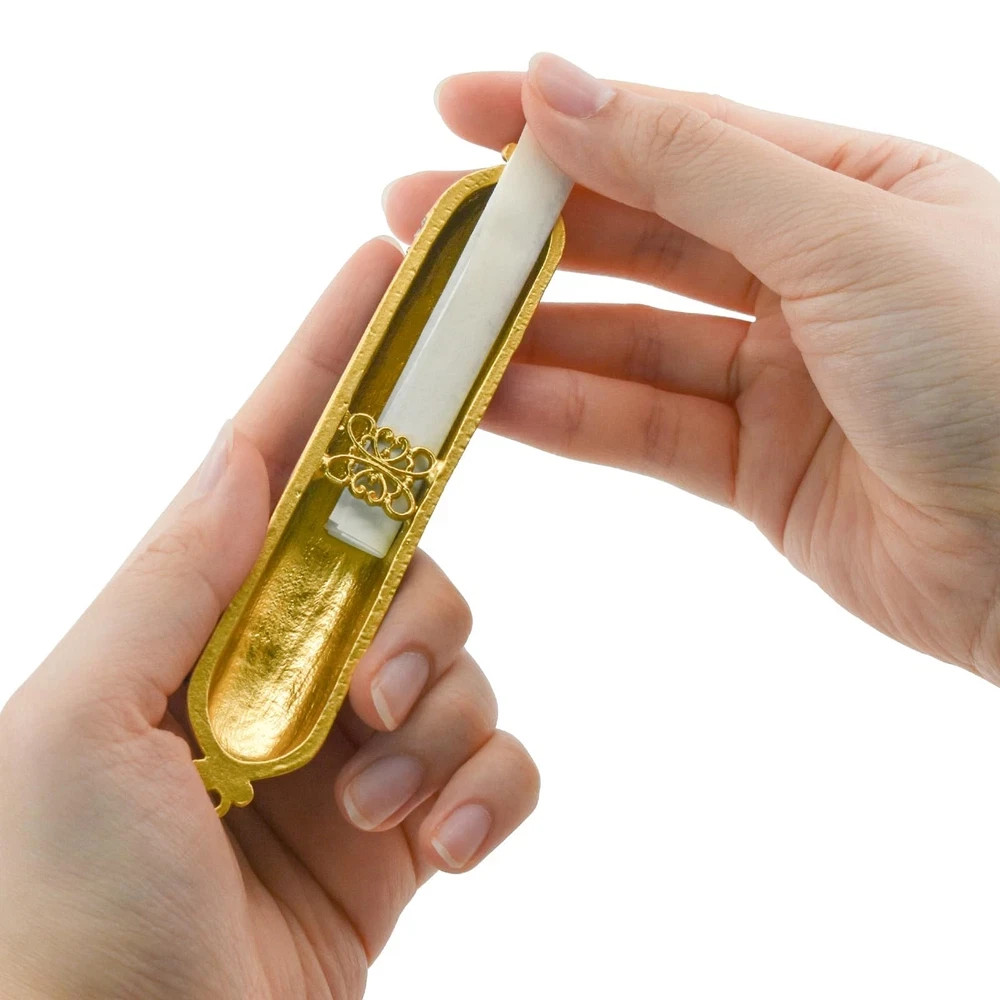 Blessing Mezuzah Case with Scroll, Enamel & Zinc Alloy Kosher for Jewish 5X0.86″