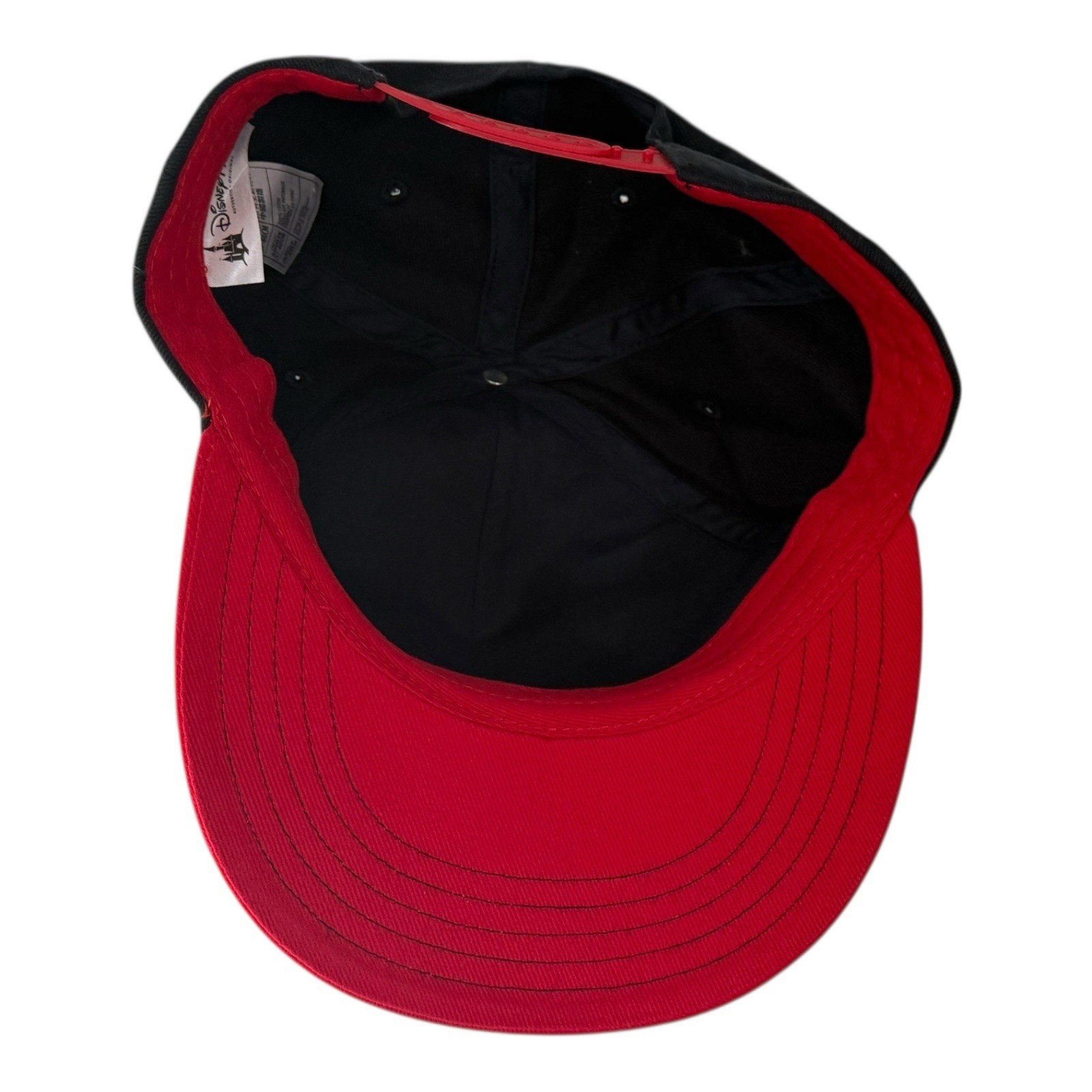Disney Parks Mickey Mouse Snapback Hat Adult 57–60cm Black Red Vintage Style
