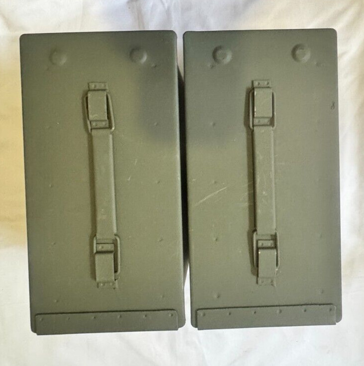 2 Authentic Waterproof U.S. ARMY Military .50 CAL 5.56mm AMMO CAN BOX M2A1 Metal
