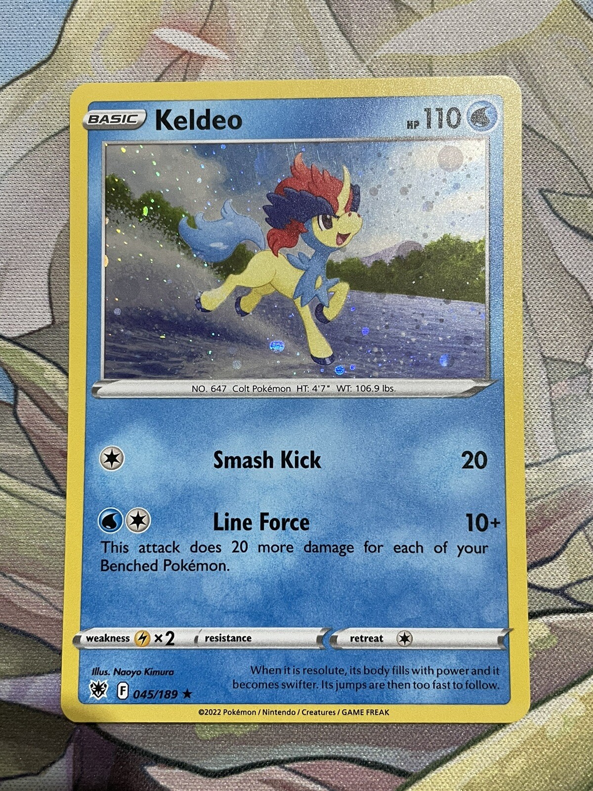 Keldeo – 045/189 – Astral Radiance – COSMOS Holo Rare – Pack Fresh