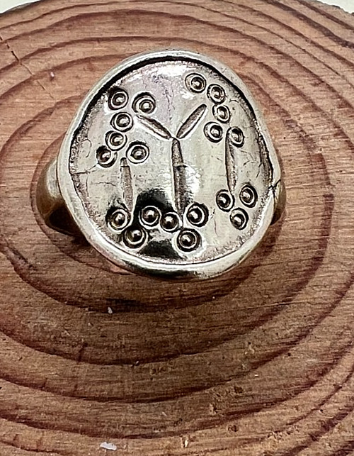 Replica of golden ring found in Pliska Ancient Bronze Vintage