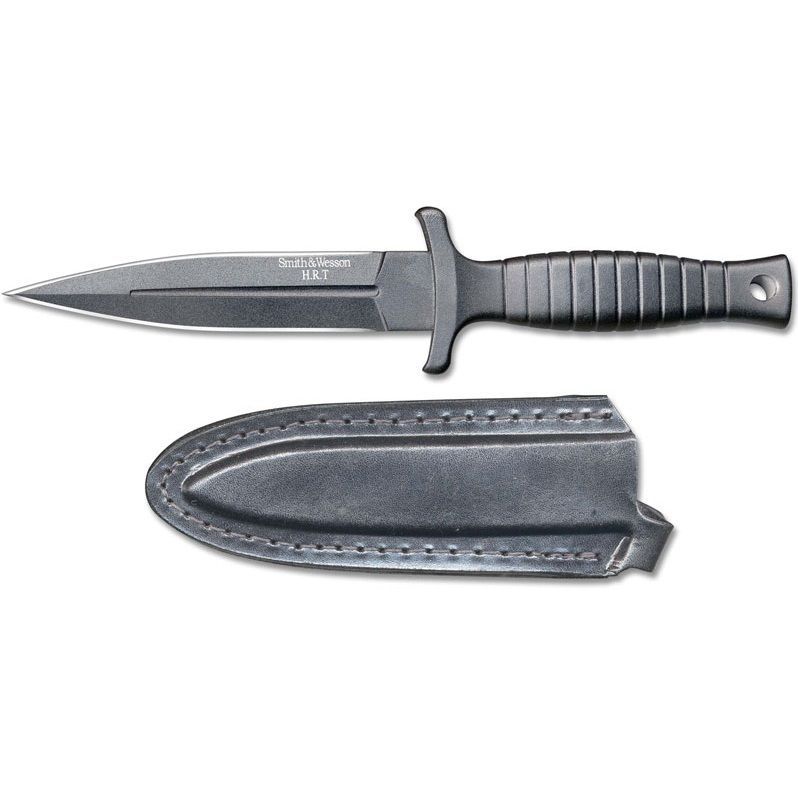 Smith & Wesson HRT Boot Fixed Knife 4.87″ Stainless Steel Blade Rubber Handle