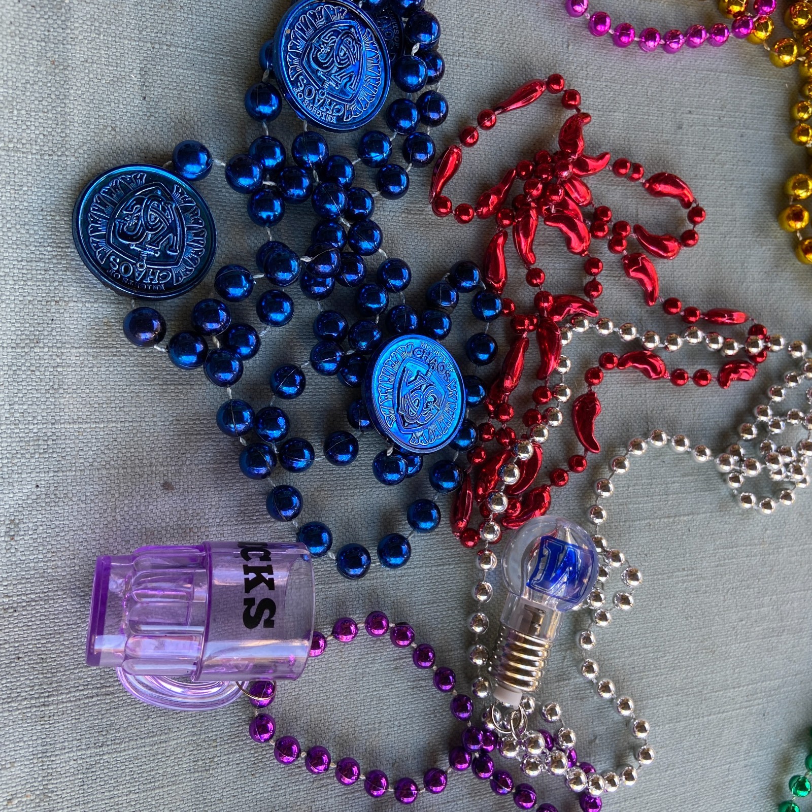 Mardi Gras Beads Cleopatra Rubber Ducks Light Up Muses Super Muse Tucks Chaos