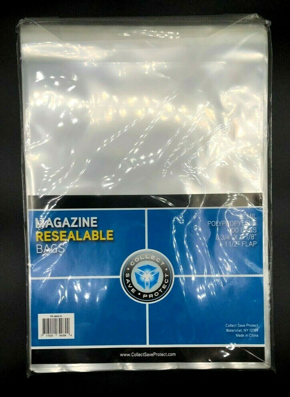 100 Sleeves Magazine Plastic Resealable Storage Bags 8 3/4″ x 11 1/8″ Acid Free