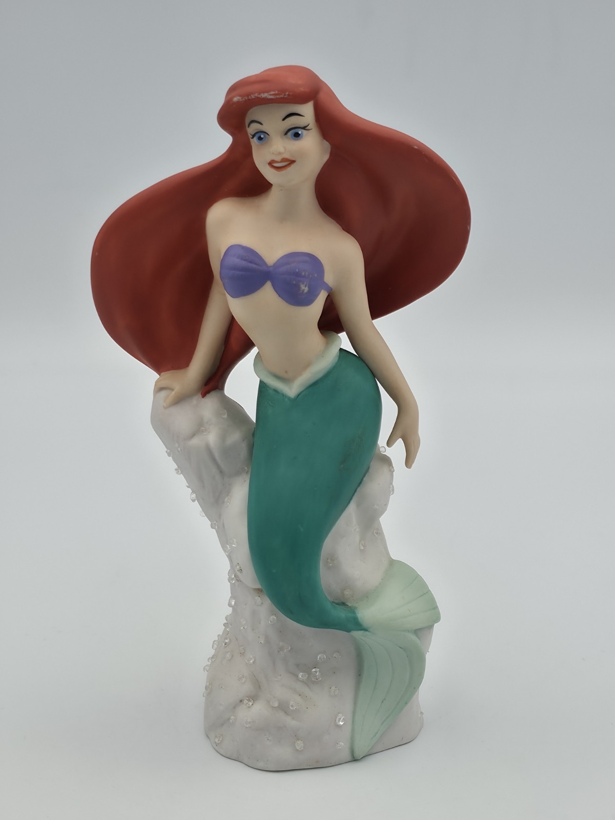 Disney Vintage Little Mermaid Porcelain Ariel Figurine Matte Painted